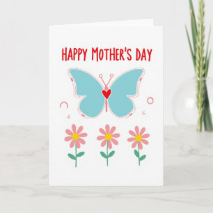 Sweet Butterfly Mothers Day Card