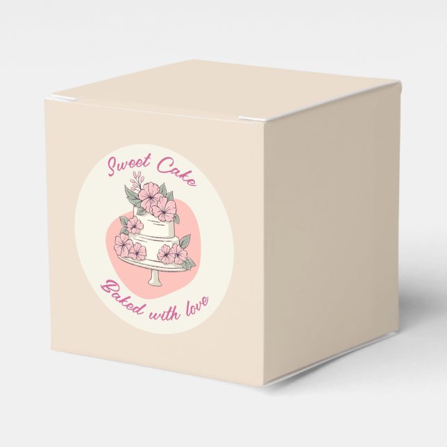 Sweet Cake Bakery Favour Box (Front Side)