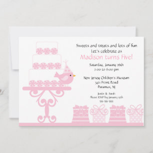 Sweet Cake Birthday Invitation