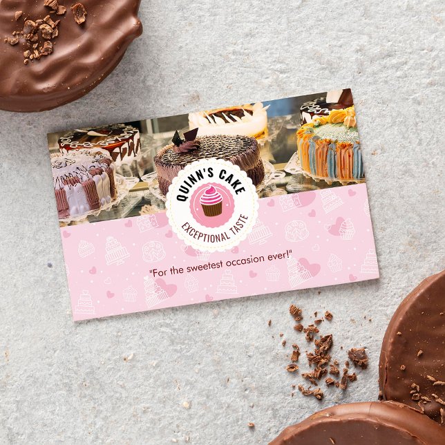 Sweet Cake Business | Cake Shop Pink Business Card (Creator Uploaded)
