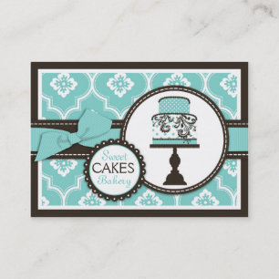 Sweet Cake Business Card Turq