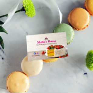 Sweet Cake Business   Elegant Pink  Business Card