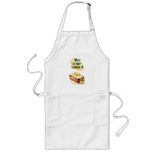 Sweet cake design long apron