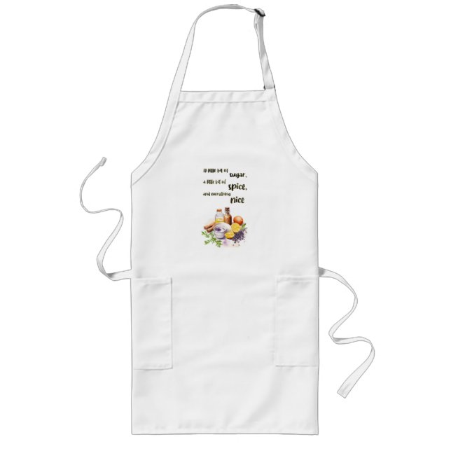 Sweet cake design long apron (Front)