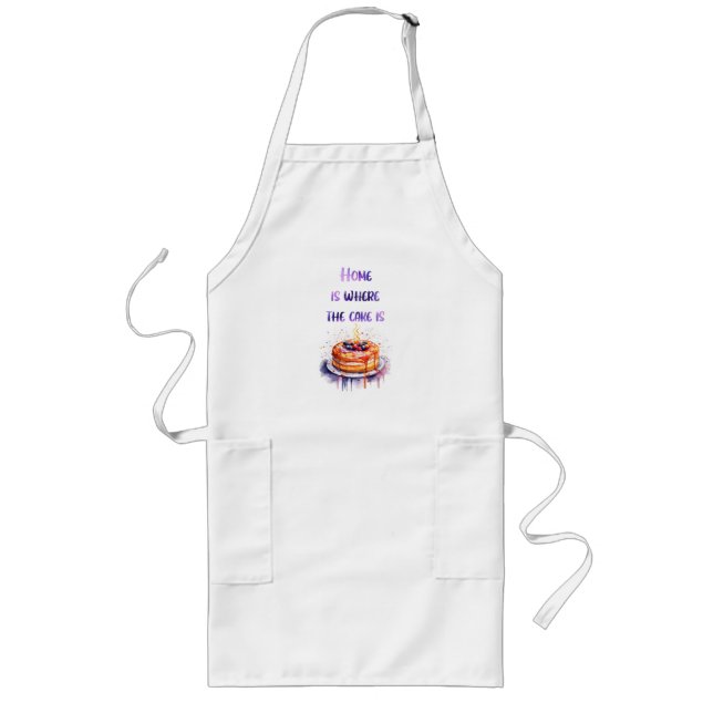 Sweet cake design long apron (Front)