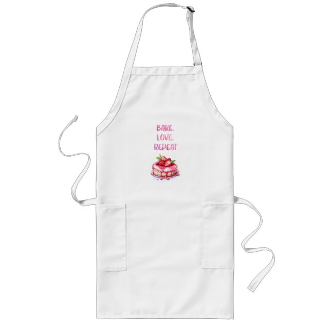 Sweet cake design long apron (Front)