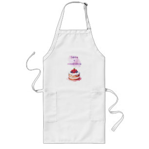 Sweet cake design long apron