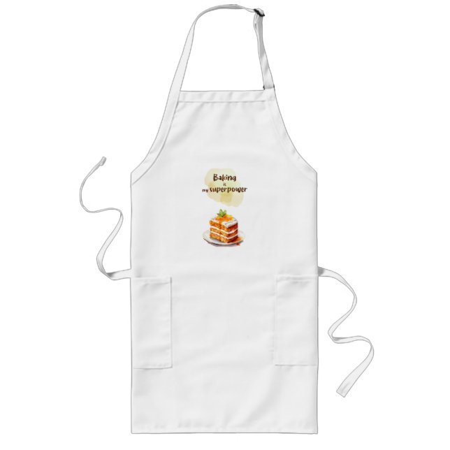 Sweet cake design long apron (Front)