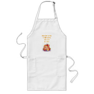 Sweet cake design long apron