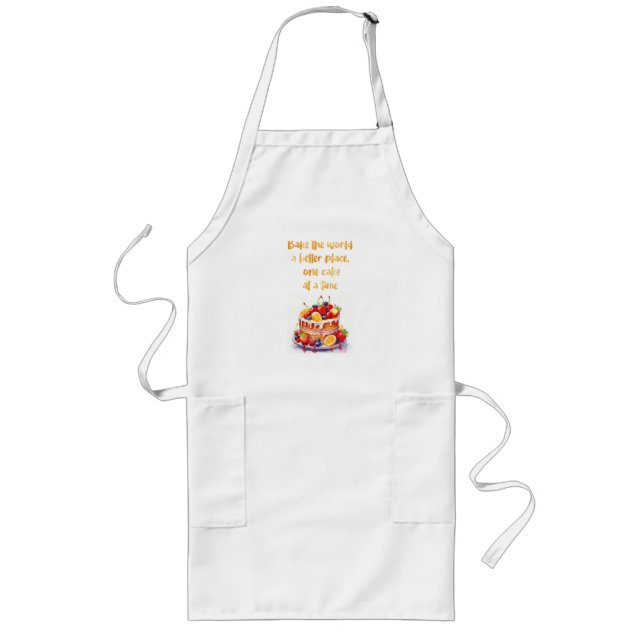 Sweet cake design long apron (Front)