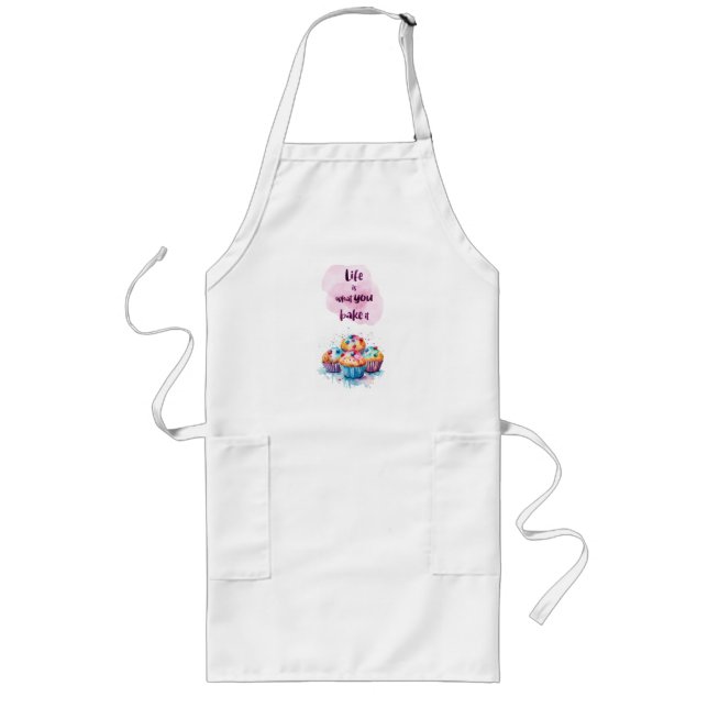 Sweet cake design long apron (Front)