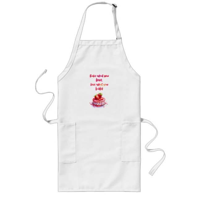 Sweet cake design long apron (Front)