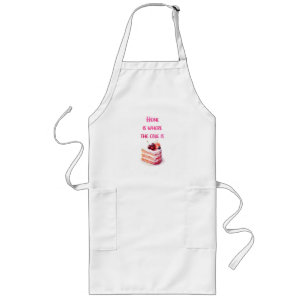 Sweet cake design long apron