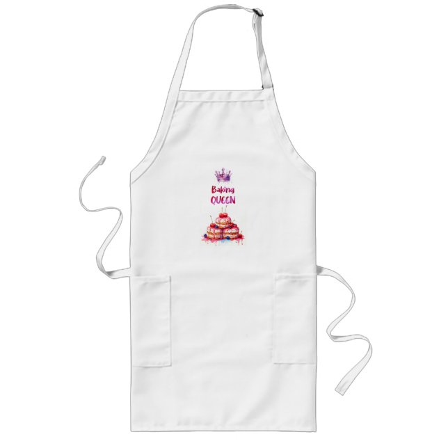 Sweet cake design long apron (Front)