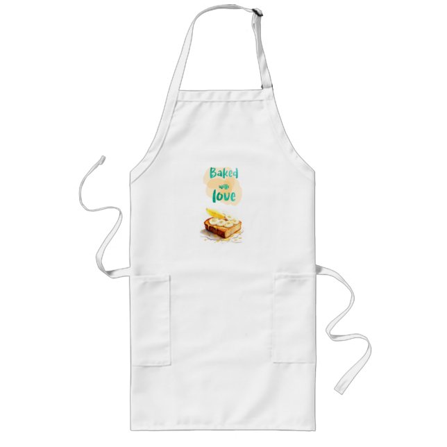 Sweet cake design long apron (Front)