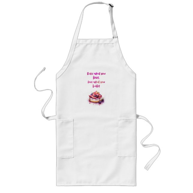 Sweet cake design long apron (Front)