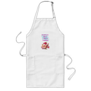 Sweet cake design long apron