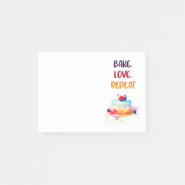 Sweet cake design  post-it notes (Front)