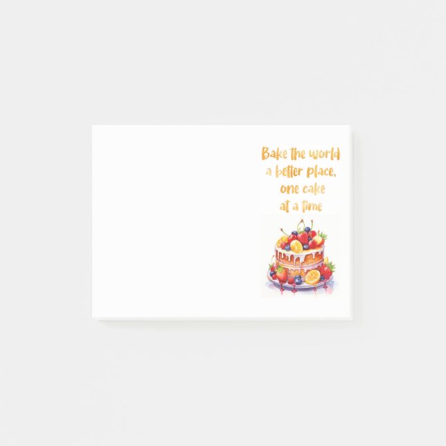 Sweet cake design  post-it notes (Front)