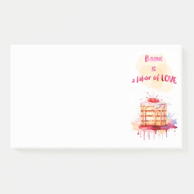 Sweet cake design  post-it notes (Front)