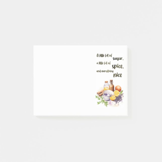 Sweet cake design  post-it notes (Front)