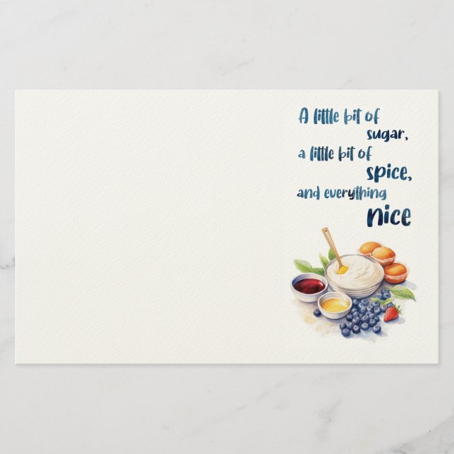 Sweet cake design  stationery (Front)