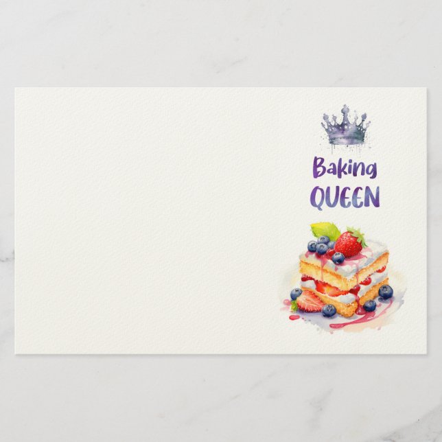 Sweet cake design  stationery (Front)