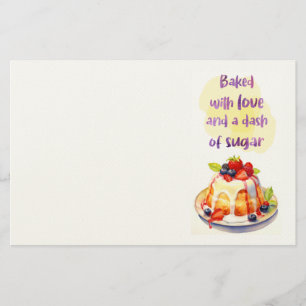 Sweet cake design stationery