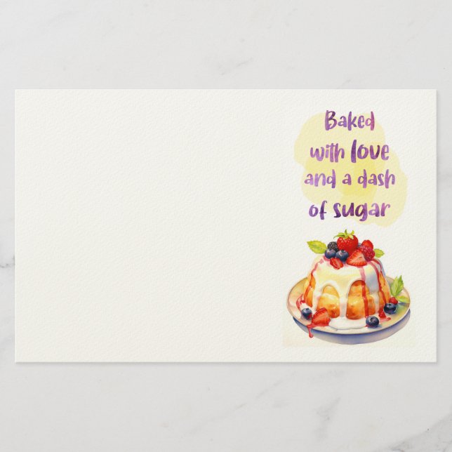 Sweet cake design  stationery (Front)