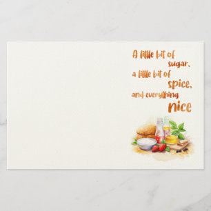 Sweet cake design stationery