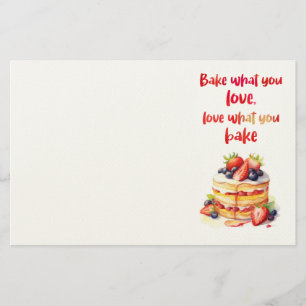 Sweet cake design stationery