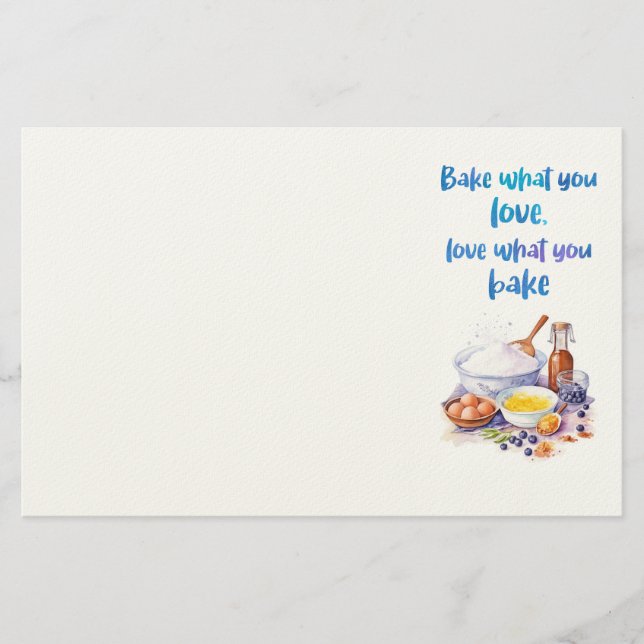 Sweet cake design  stationery (Front)