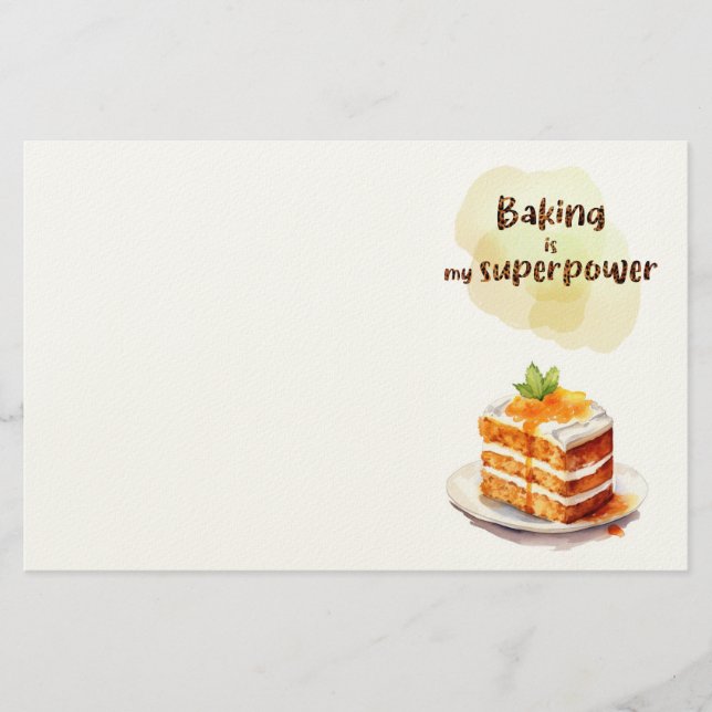 Sweet cake design  stationery (Front)