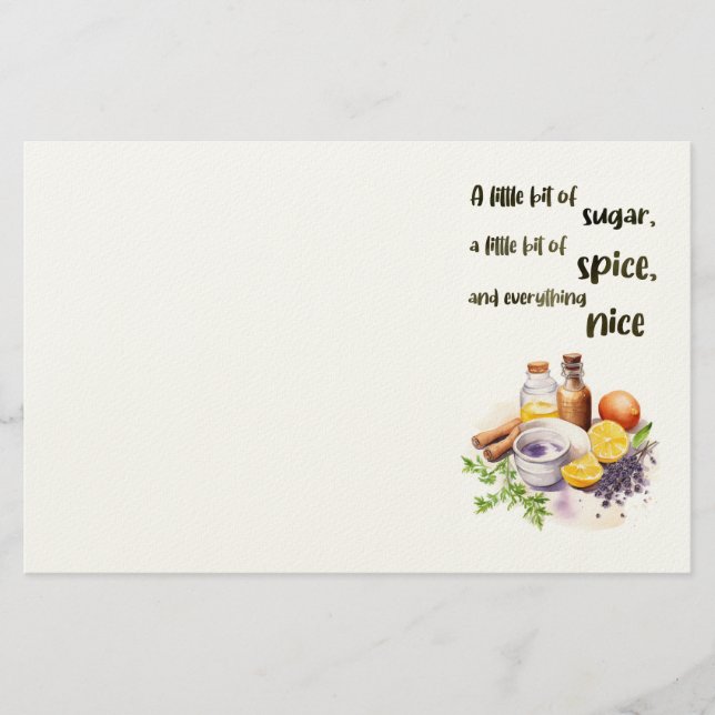 Sweet cake design  stationery (Front)