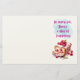 Sweet cake design stationery