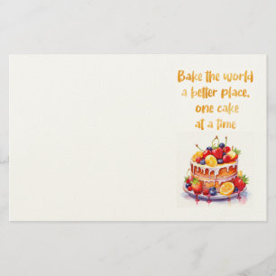 Sweet cake design stationery