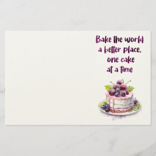 Sweet cake design stationery