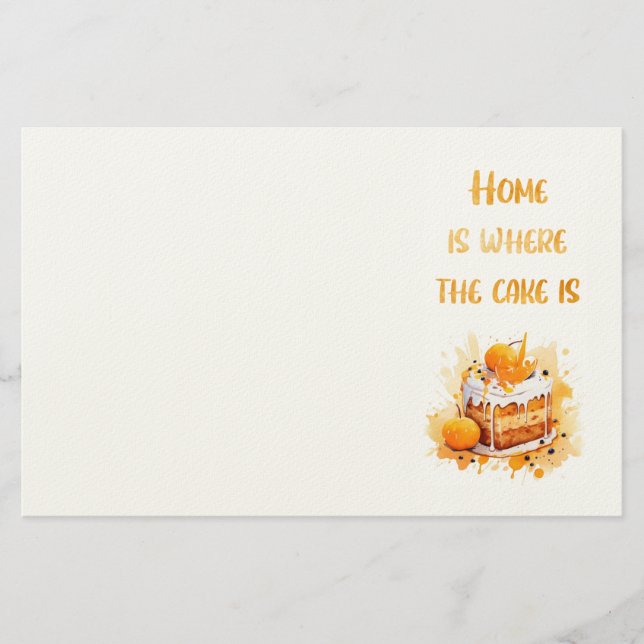 Sweet cake design  stationery (Front)