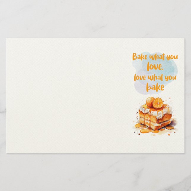 Sweet cake design  stationery (Front)