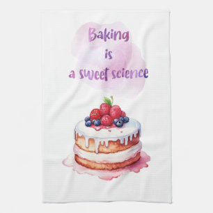 Sweet cake design tea towel