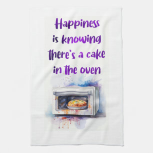 Sweet cake design tea towel