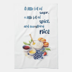 Sweet cake design tea towel