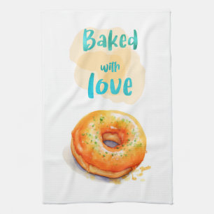 Sweet cake design tea towel
