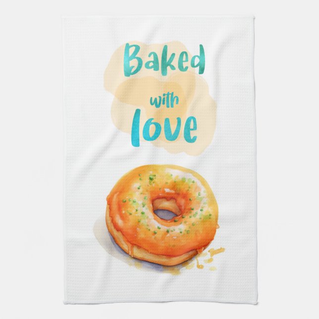 Sweet cake design tea towel (Vertical)