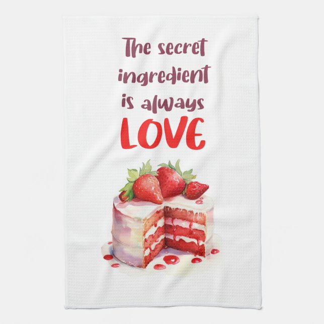 Sweet cake design tea towel (Vertical)