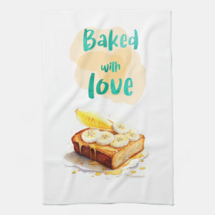 Sweet cake design tea towel
