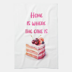Sweet cake design tea towel