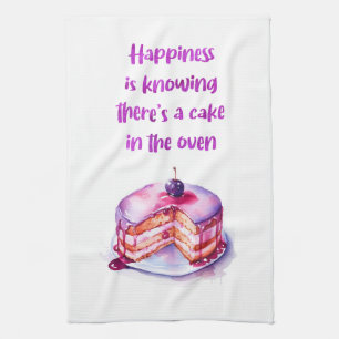 Sweet cake design tea towel
