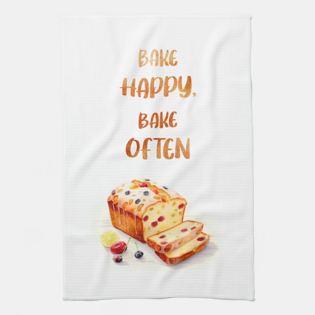 Sweet cake design tea towel (Vertical)