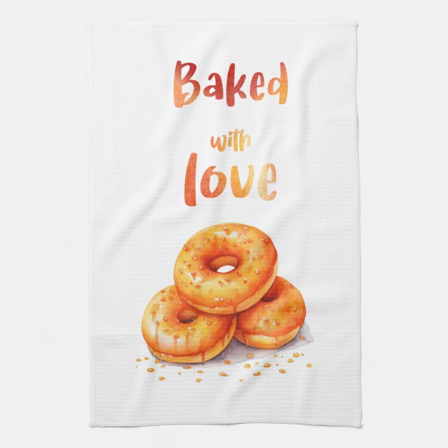 Sweet cake design tea towel (Vertical)
